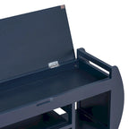 Storage Bench with Cushion, Curved Side Panels & Hidden Storage – MDF & Rubberwood