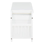 Storage Bench with Cushion, Curved Side Panels & Hidden Storage – MDF & Rubberwood