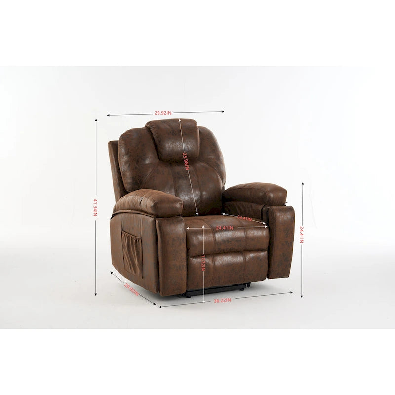Power Lift Recliner Chair with Massage, Heat & USB Port – Wide Seat, 110–150° Recline