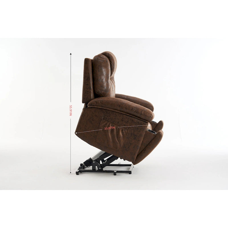 Power Lift Recliner Chair with Massage, Heat & USB Port – Wide Seat, 110–150° Recline