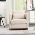 Chenille Swivel Barrel Chair – 360° Swivel, Metal Base | 31.5W x 31.5D x 27.95H in