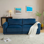 81" Modern Upholstery Sofa Loveseat with Square Arms
