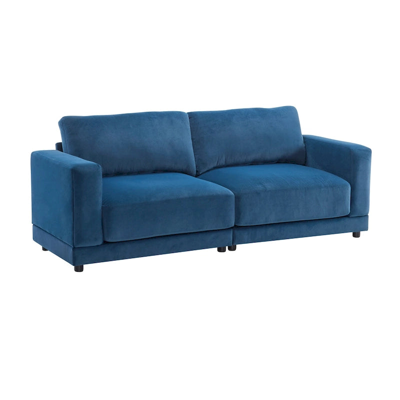 81" Modern Upholstery Sofa Loveseat with Square Arms