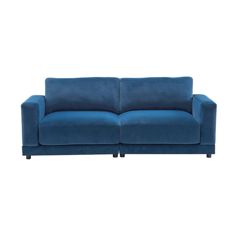 81" Modern Upholstery Sofa Loveseat with Square Arms