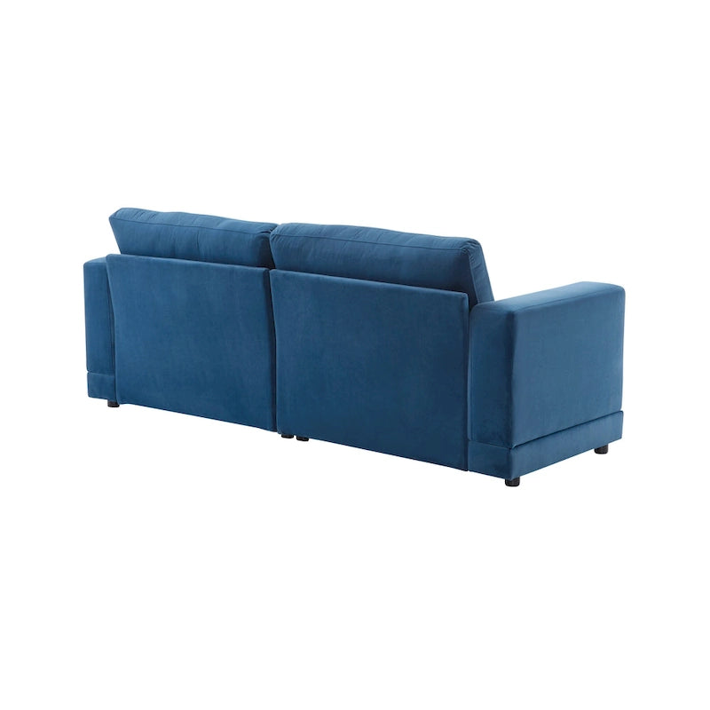 81" Modern Upholstery Sofa Loveseat with Square Arms