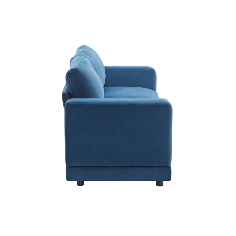 81" Modern Upholstery Sofa Loveseat with Square Arms