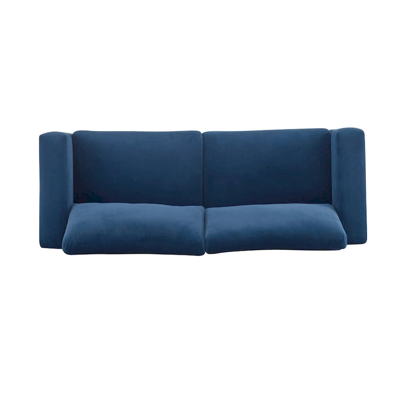 81" Modern Upholstery Sofa Loveseat with Square Arms
