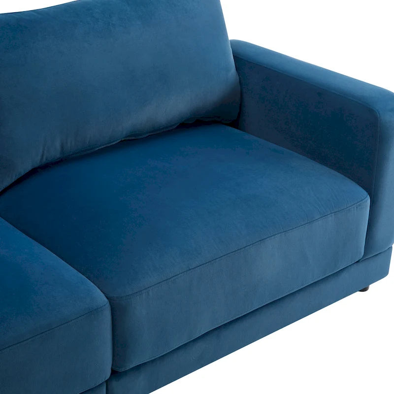 81" Modern Upholstery Sofa Loveseat with Square Arms