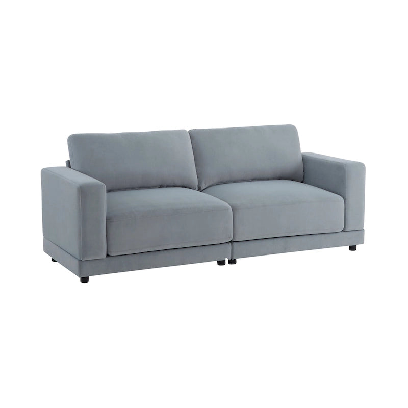 81" Modern Upholstery Sofa Loveseat with Square Arms