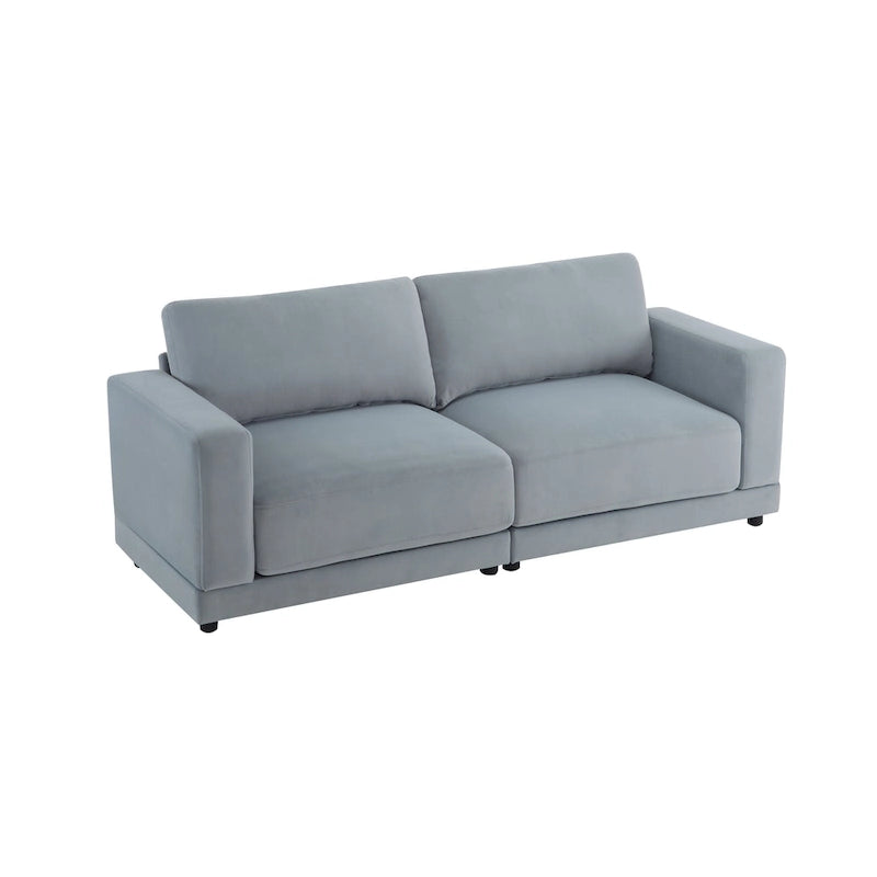 81" Modern Upholstery Sofa Loveseat with Square Arms