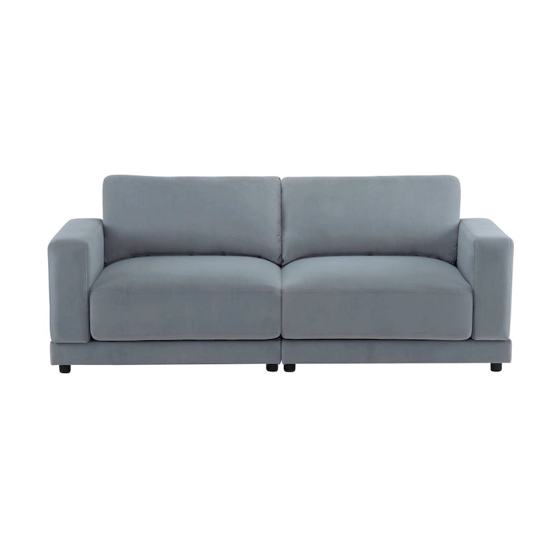 81" Modern Upholstery Sofa Loveseat with Square Arms