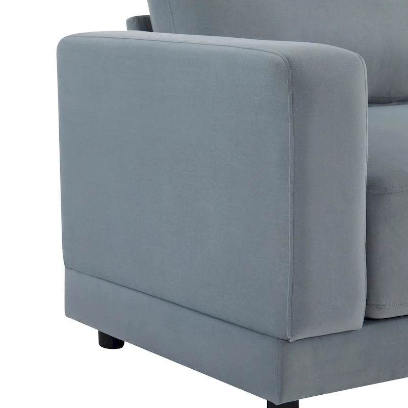 81" Modern Upholstery Sofa Loveseat with Square Arms