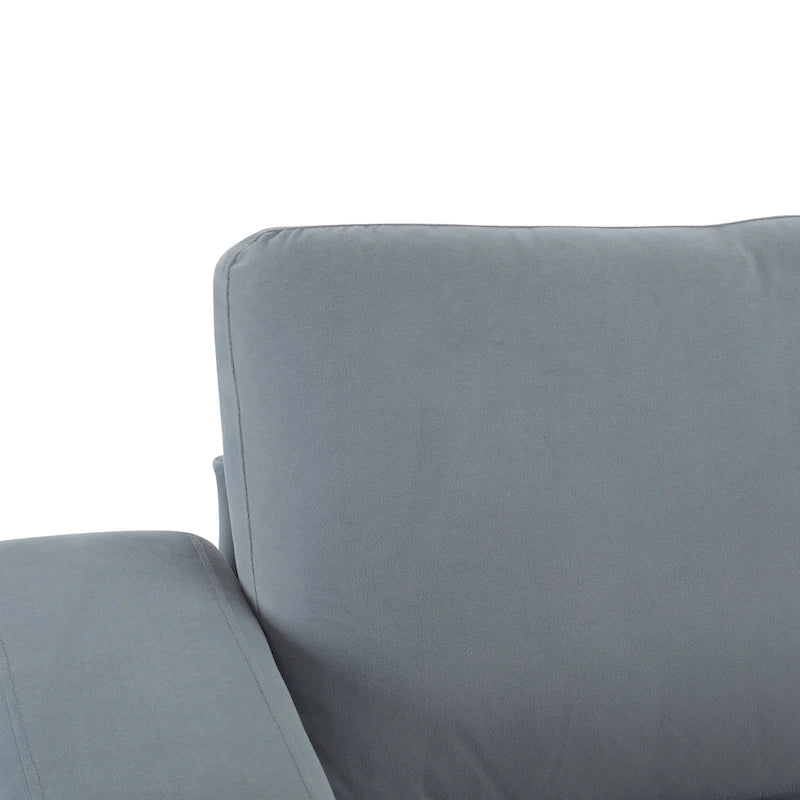 81" Modern Upholstery Sofa Loveseat with Square Arms