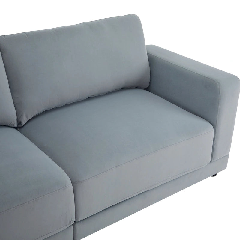 81" Modern Upholstery Sofa Loveseat with Square Arms