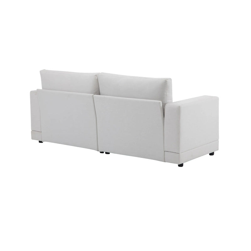 81" Modern Upholstery Sofa Loveseat with Square Arms
