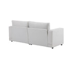 81" Modern Upholstery Sofa Loveseat with Square Arms