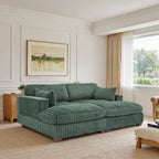 2-Piece Corduroy Modular Sectional Sofa with Chaise – 82.7W x 65D x 34.7H in
