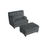 Oversized Chaise Longue Accent Chair with Ottoman