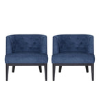 Fabric or Faux Leather Tufted Accent Chair (Set of 2)