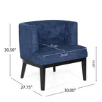 Fabric or Faux Leather Tufted Accent Chair (Set of 2)