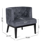 Fabric or Faux Leather Tufted Accent Chair (Set of 2)