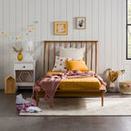 Solid Wood Spindle Platform Bed