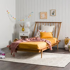 Solid Wood Spindle Platform Bed
