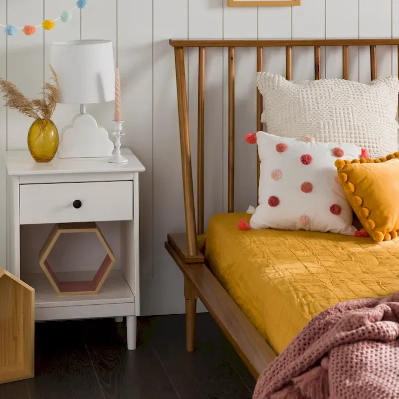 Solid Wood Spindle Platform Bed