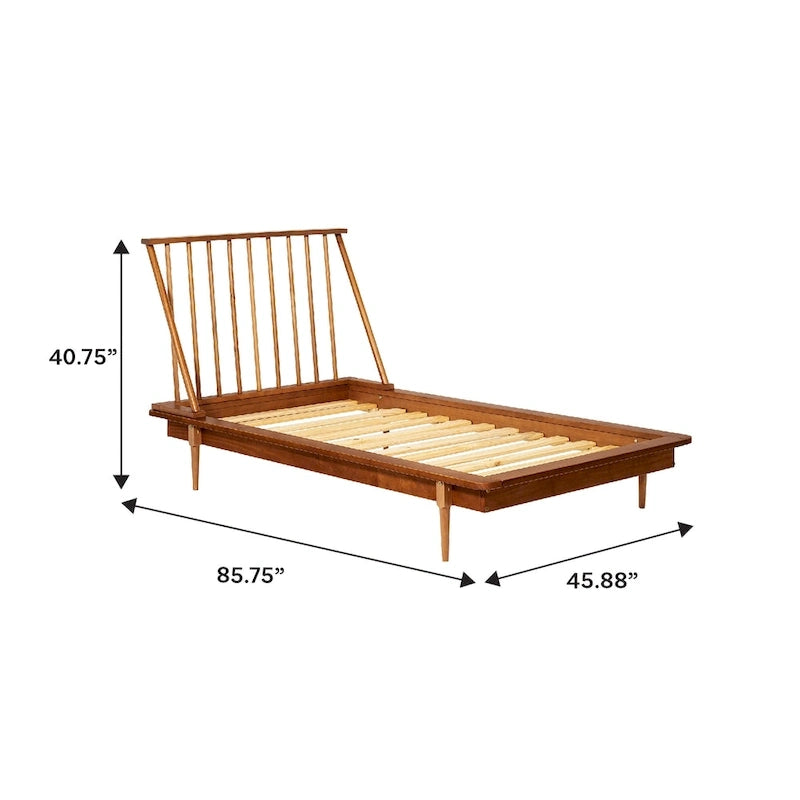 Solid Wood Spindle Platform Bed