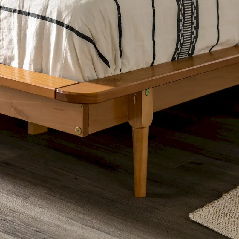 Solid Wood Spindle Platform Bed