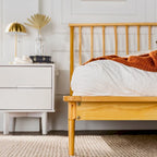 Solid Wood Spindle Platform Bed