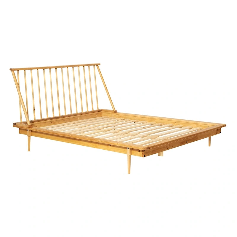 Solid Wood Spindle Platform Bed