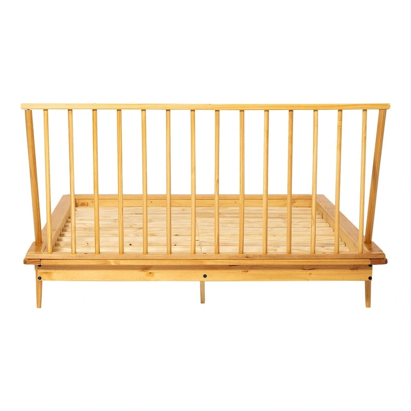 Solid Wood Spindle Platform Bed