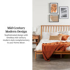 Solid Wood Spindle Platform Bed
