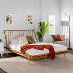 Solid Wood Spindle Platform Bed