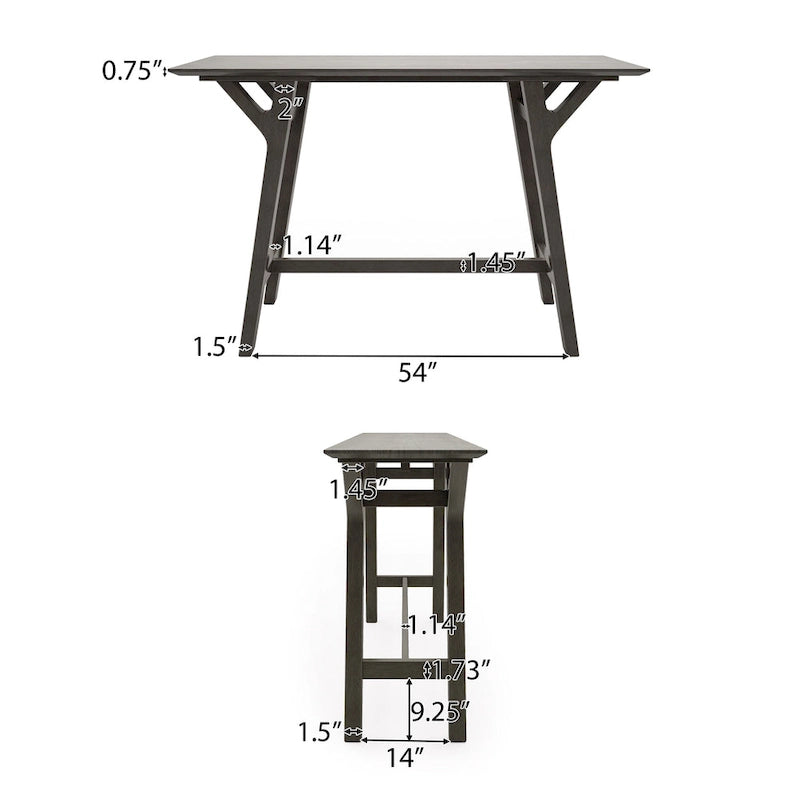 Rubberwood Console Table