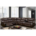 Transitional Faux Leather Reclining Sectional Sofa