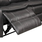 Transitional Faux Leather Reclining Sectional Sofa