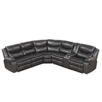 Transitional Faux Leather Reclining Sectional Sofa