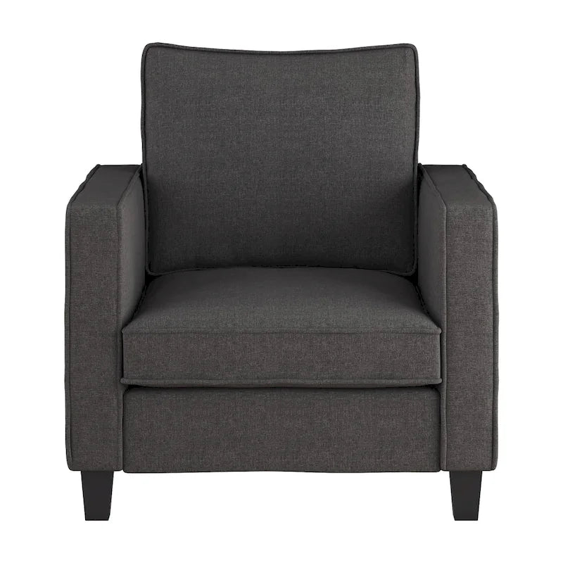 2 Piece Georgia Accent Chair with Ottoman Set