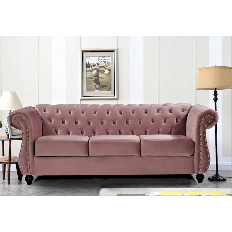 Velvet Chesterfield Sofa