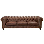 Chesterfield Sofa – Leather Upholstery, Multiple Colors