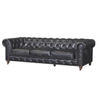 Chesterfield Sofa – Leather Upholstery, Multiple Colors