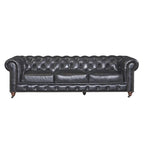Chesterfield Sofa – Leather Upholstery, Multiple Colors