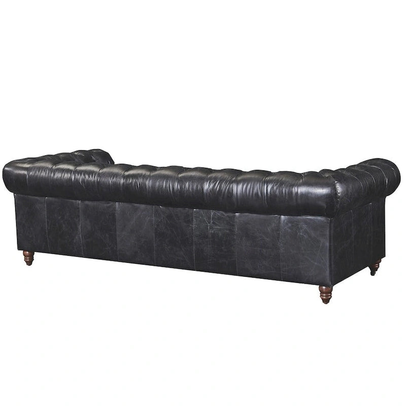 Chesterfield Sofa – Leather Upholstery, Multiple Colors