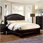  Pigh Traditional Espresso Padded Platform Bed