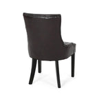 Contemporary Tufted Bonded Leather Dining Chairs (Set of 4)