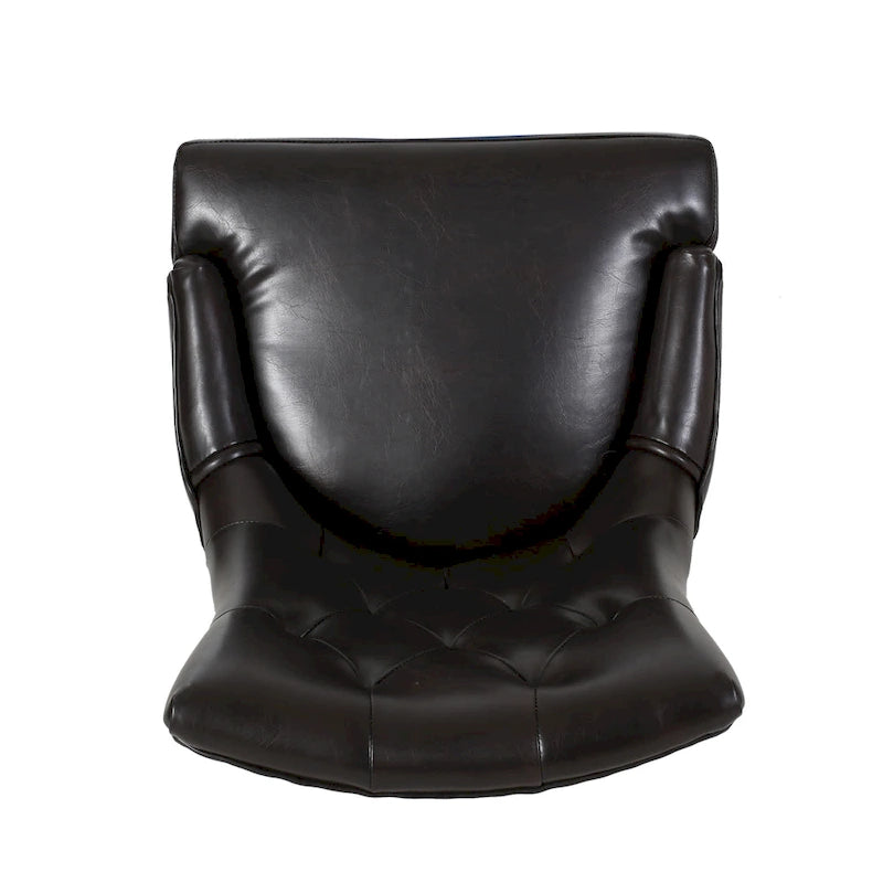 Contemporary Tufted Bonded Leather Dining Chairs (Set of 4)