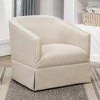 Elayne Skirted Fabric Swivel Accent Chair by 