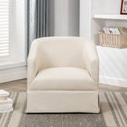 Skirted Fabric Swivel Accent Chair – 360° Swivel, Pocket Spring Seat, 30.5W x 31.75D x 29.5H in